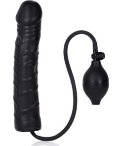 Pene realista hinchable negro de 24cm para uso vaginal o anal. ¡Haz realidad todas tus fantasías! TS&F, todo para tus juegos y fantasías sexuales.