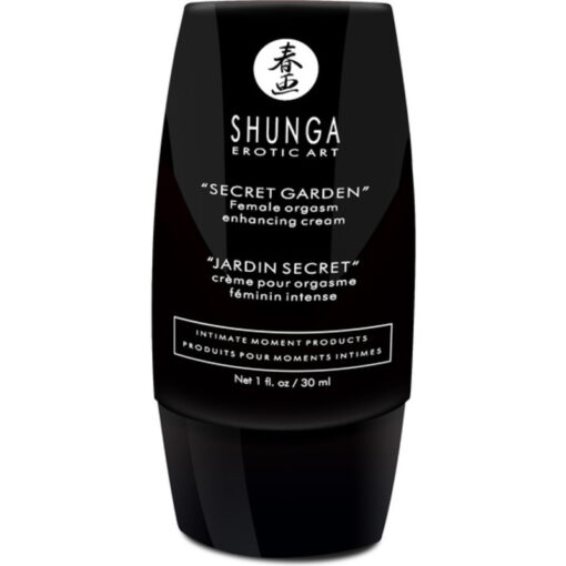 Jardín Secreto de Shunga es un gel tópico natural y seguro. Una vez aplicada sobre las partes genitales, actúa como estimulante y realza las sensaciones.