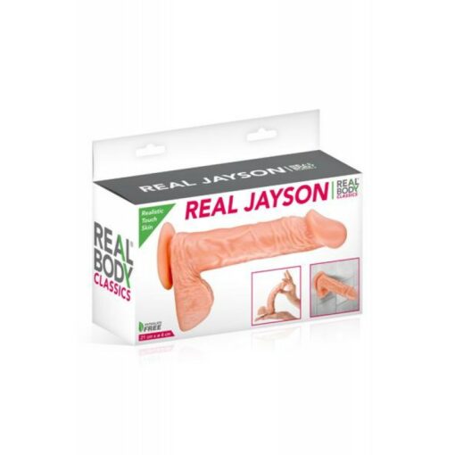 El pene realistico Jayson está fabricado con TPE y está libre de ftalatos, por lo que tiene un tacto totalmente real y es seguro de usar. TS&F Sex Shop.