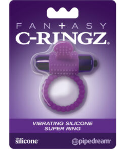 Con éste anillo vibrador conseguirás una erección fuerte y con la vibración estimularás intensamente tu pene y el clítoris de tu chica durante la penetración.