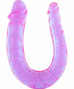 Pene doble fabricado en jelly que le aporta un tacto suave. Lo puedes utilizar para estimulación anal y vaginal por separado o simultáneamente. TS&F Sex Shop.