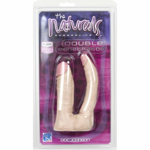 Pene doble con tacto y apariencia completamente real para una doble estimulación vaginal y anal muy intensa. TS&F, todos tus juguetes eróticos en Canarias.