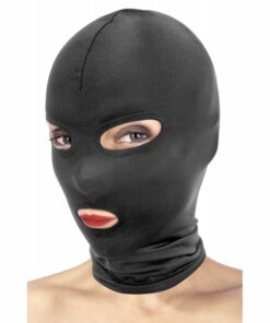 Ésta capucha o máscara fetiche es un accesorio indispensable en los juegos de dominación y sumisión. ¡Haz realidad tus fantasías! TS&F Juguetes Eróticos.