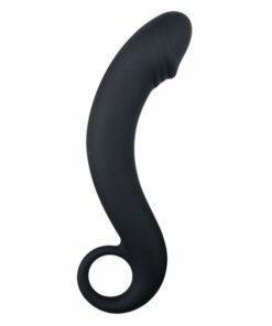 Dildo anal curvado fabricado en silicona de primera calidad. Consigue un fantástico masaje prostático con éste dildo anal. TS&F SexShop.
