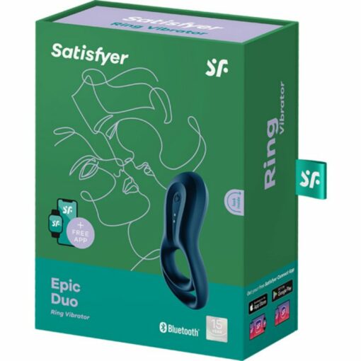 Satisfyer Epic Duo, un anillo vibrador muy potente con control desde el móvil con el que mejorarás la erección y aumentarás el placer. TS&F Juguetes Eróticos.