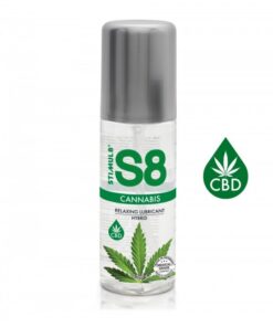 Lubricante Hybrid Cannabis contiene compuestos especiales derivados del CDB, como se encuentra en el cannabis, conocidos por sus propiedades relajantes.