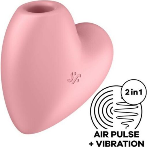 CUTIE HEART  tiene un diseño en forma de corazón con 2 motores controlados de forma independiente con ondas de presión y vibración para una estimulación intensa.