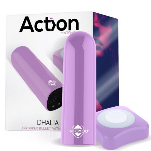 Bala vibradora Dhalia para estimulación del clítoris. Con su control remoto puedes usarla donde quieras. ¡Diversión garantizada!